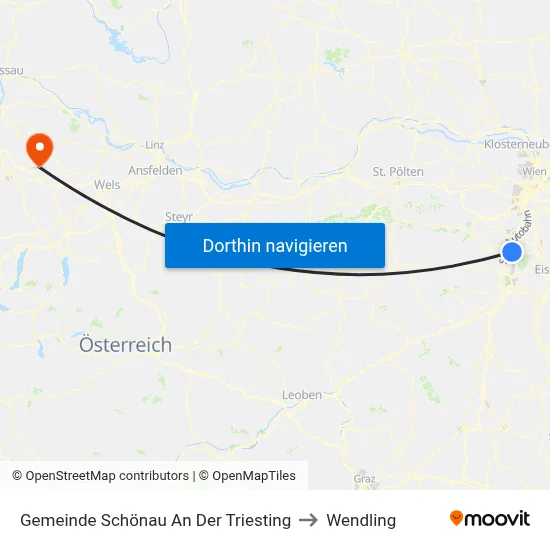 Gemeinde Schönau An Der Triesting to Wendling map