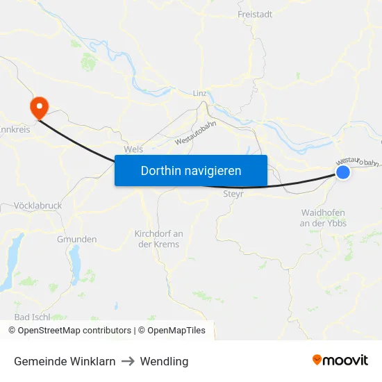 Gemeinde Winklarn to Wendling map