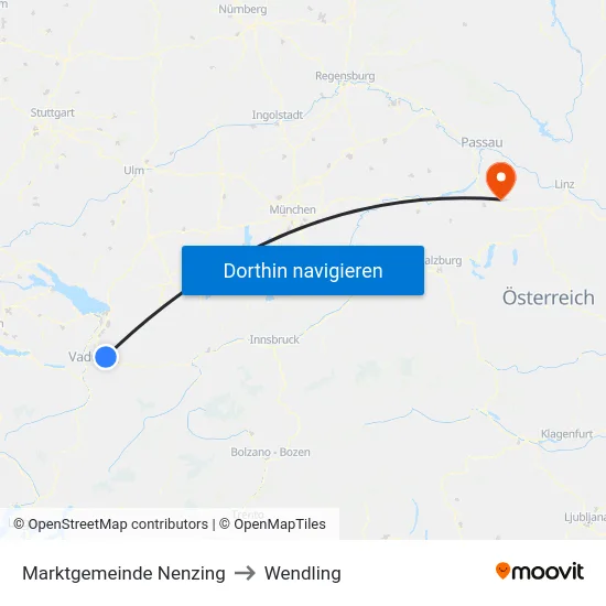 Marktgemeinde Nenzing to Wendling map