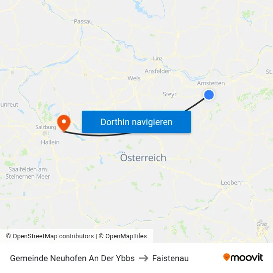 Gemeinde Neuhofen An Der Ybbs to Faistenau map