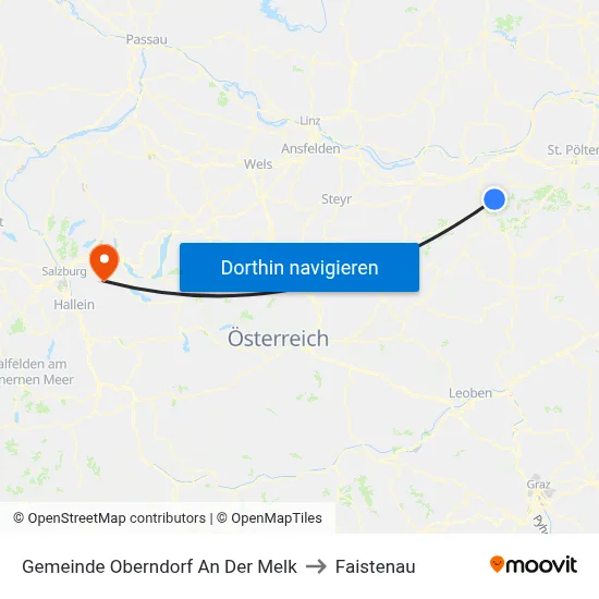 Gemeinde Oberndorf An Der Melk to Faistenau map