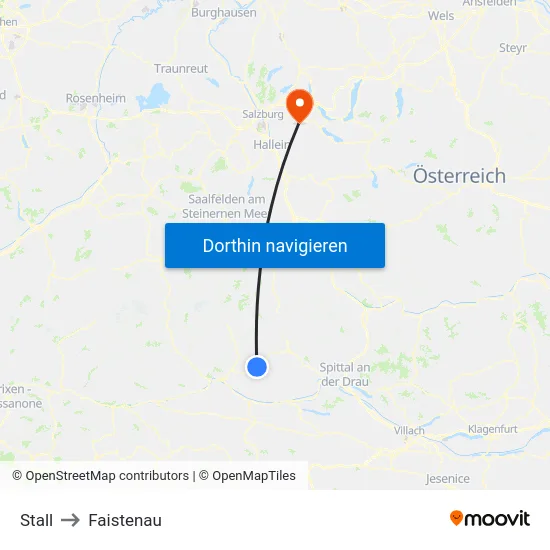 Stall to Faistenau map