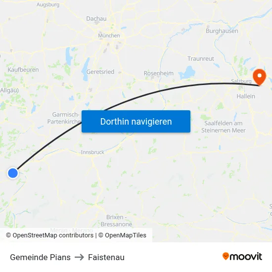 Gemeinde Pians to Faistenau map