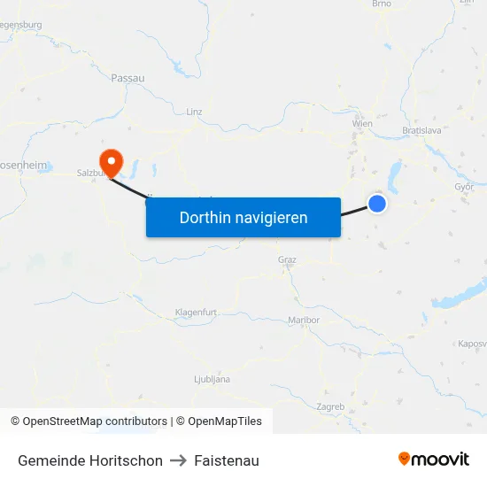 Gemeinde Horitschon to Faistenau map