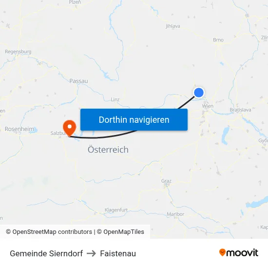 Gemeinde Sierndorf to Faistenau map