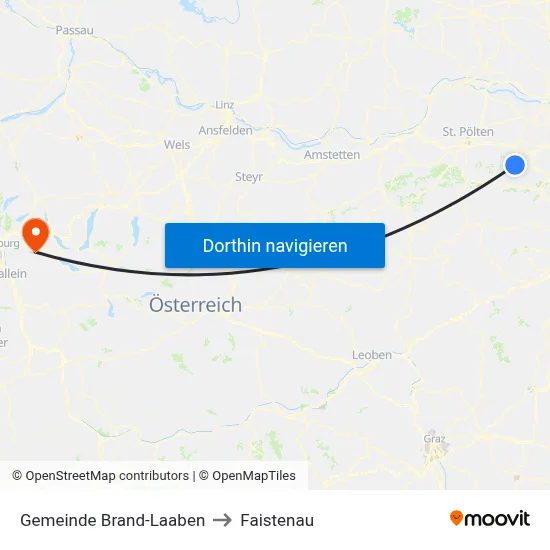 Gemeinde Brand-Laaben to Faistenau map