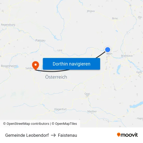 Gemeinde Leobendorf to Faistenau map