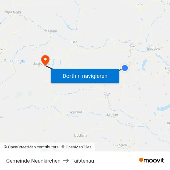 Gemeinde Neunkirchen to Faistenau map
