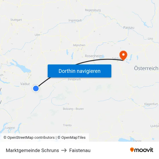 Marktgemeinde Schruns to Faistenau map