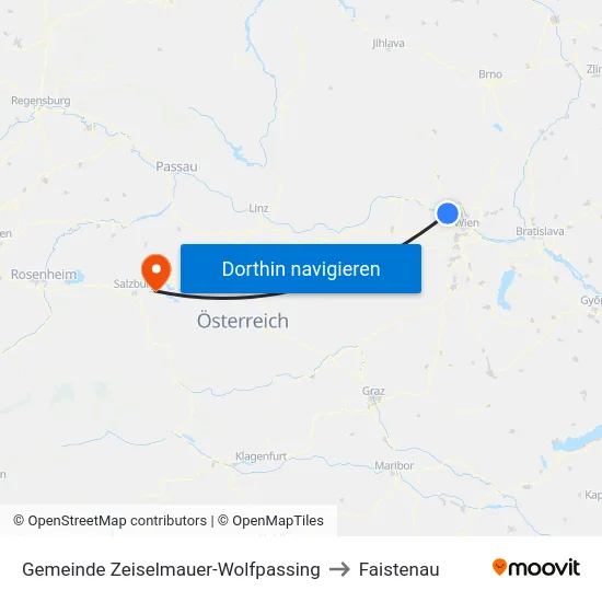 Gemeinde Zeiselmauer-Wolfpassing to Faistenau map
