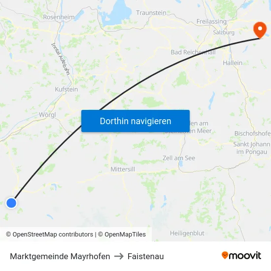 Marktgemeinde Mayrhofen to Faistenau map