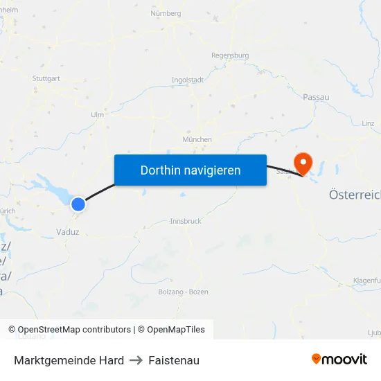 Marktgemeinde Hard to Faistenau map