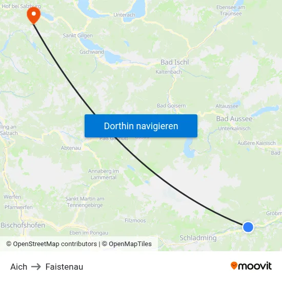 Aich to Faistenau map