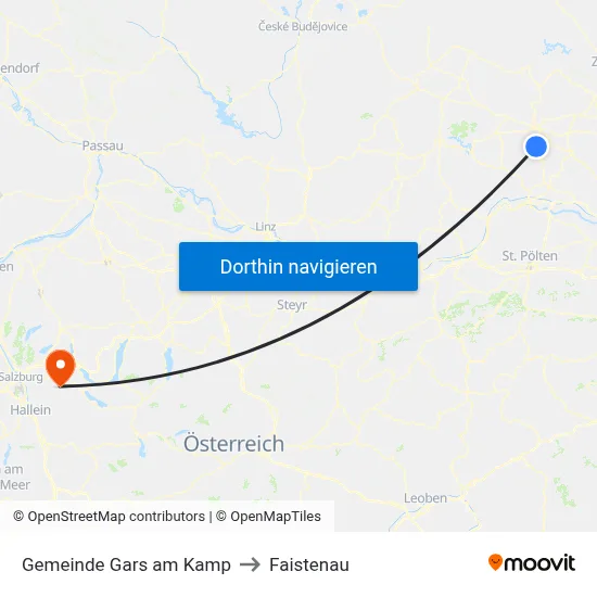 Gemeinde Gars am Kamp to Faistenau map