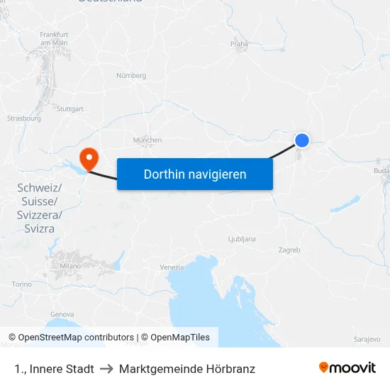 1., Innere Stadt to Marktgemeinde Hörbranz map