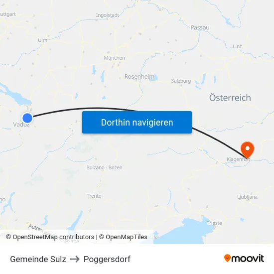 Gemeinde Sulz to Poggersdorf map