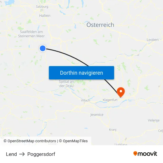 Lend to Poggersdorf map