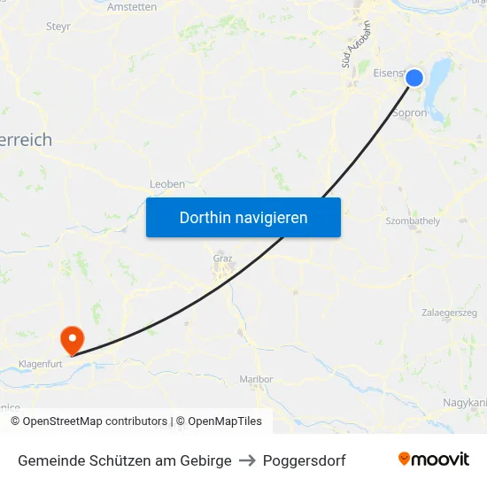 Gemeinde Schützen am Gebirge to Poggersdorf map