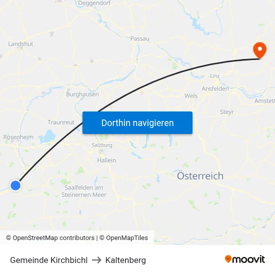 Gemeinde Kirchbichl to Kaltenberg map