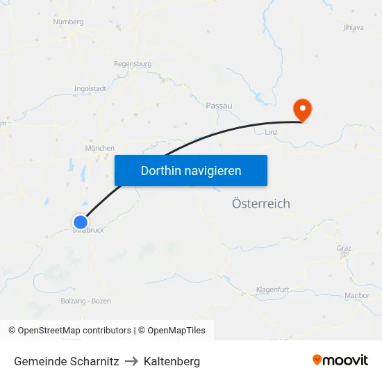 Gemeinde Scharnitz to Kaltenberg map