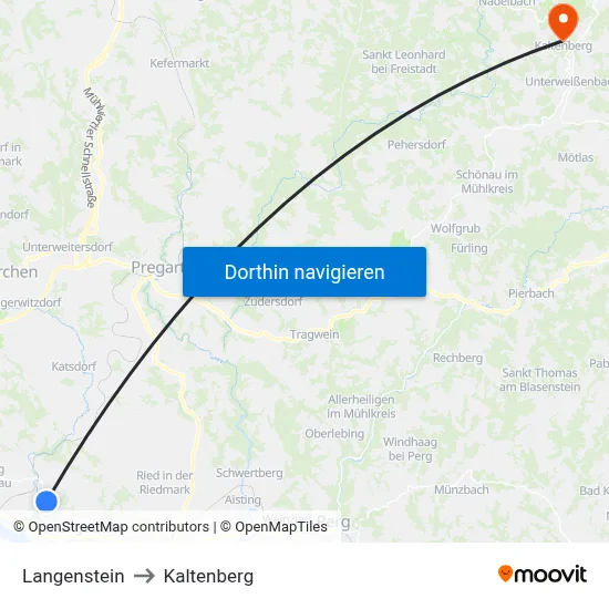 Langenstein to Kaltenberg map