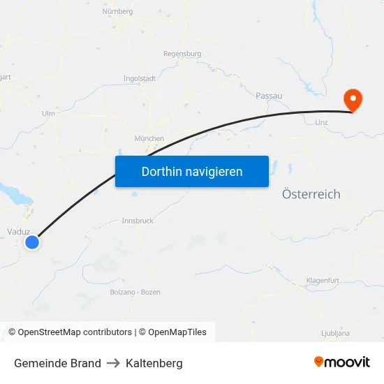 Gemeinde Brand to Kaltenberg map