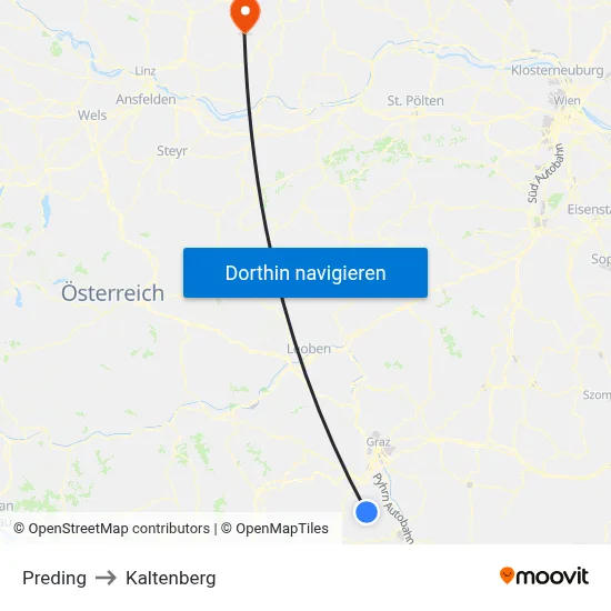 Preding to Kaltenberg map