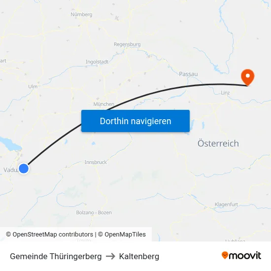 Gemeinde Thüringerberg to Kaltenberg map