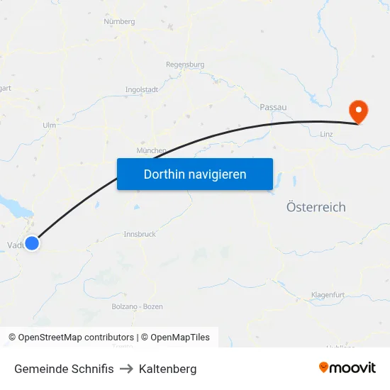 Gemeinde Schnifis to Kaltenberg map