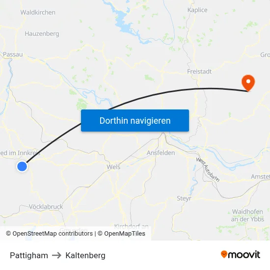 Pattigham to Kaltenberg map
