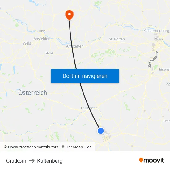 Gratkorn to Kaltenberg map