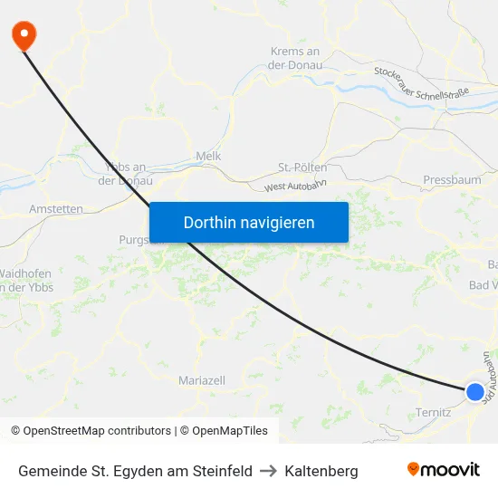 Gemeinde St. Egyden am Steinfeld to Kaltenberg map