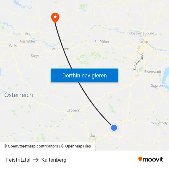 Feistritztal to Kaltenberg map