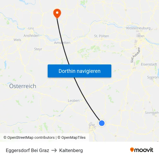 Eggersdorf Bei Graz to Kaltenberg map