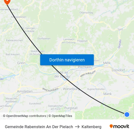 Gemeinde Rabenstein An Der Pielach to Kaltenberg map