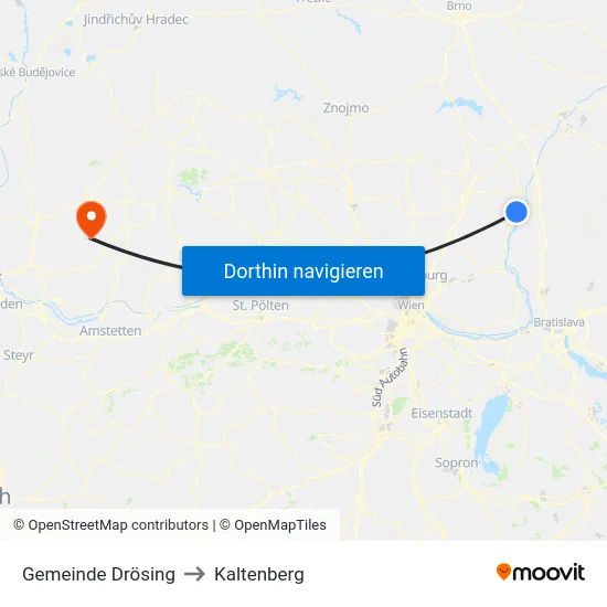 Gemeinde Drösing to Kaltenberg map