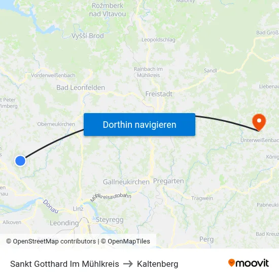 Sankt Gotthard Im Mühlkreis to Kaltenberg map