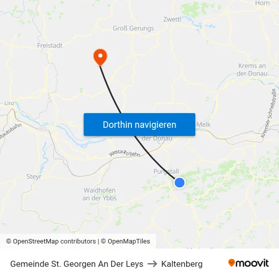 Gemeinde St. Georgen An Der Leys to Kaltenberg map