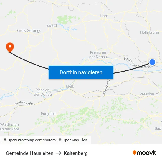 Gemeinde Hausleiten to Kaltenberg map