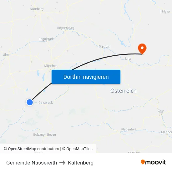 Gemeinde Nassereith to Kaltenberg map