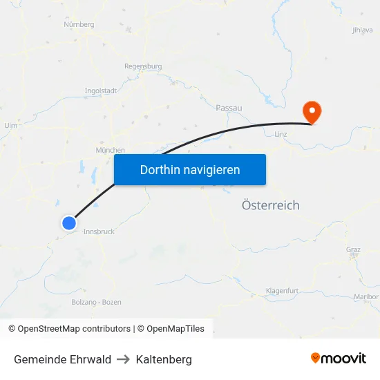 Gemeinde Ehrwald to Kaltenberg map