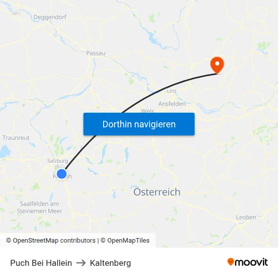 Puch Bei Hallein to Kaltenberg map