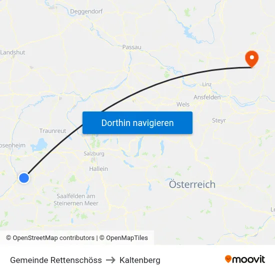 Gemeinde Rettenschöss to Kaltenberg map
