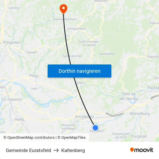 Gemeinde Euratsfeld to Kaltenberg map