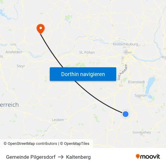 Gemeinde Pilgersdorf to Kaltenberg map