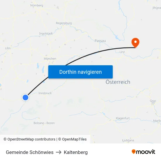 Gemeinde Schönwies to Kaltenberg map