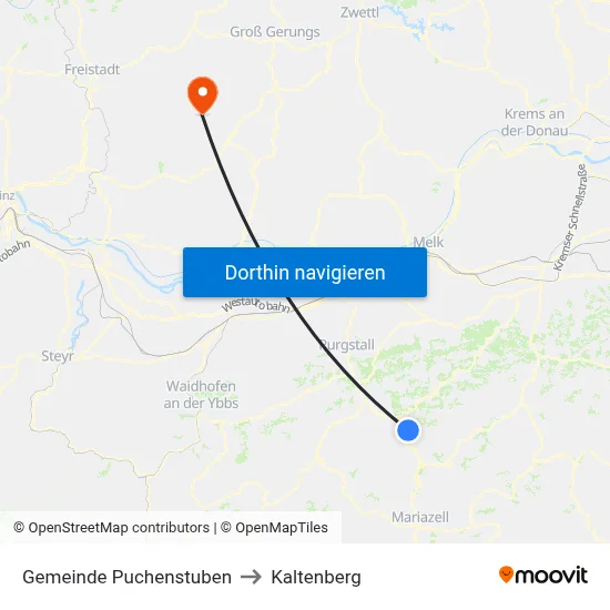 Gemeinde Puchenstuben to Kaltenberg map