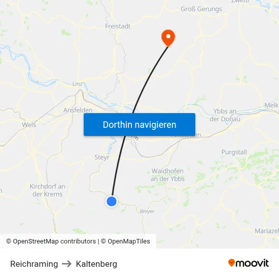 Reichraming to Kaltenberg map