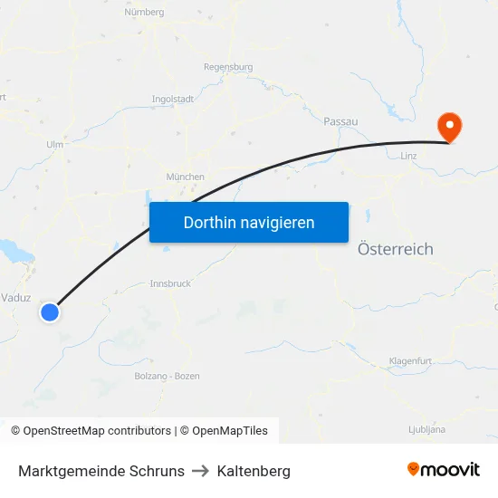 Marktgemeinde Schruns to Kaltenberg map