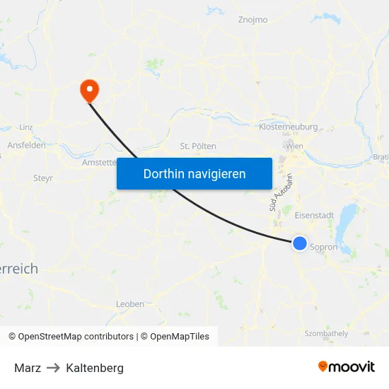 Marz to Kaltenberg map
